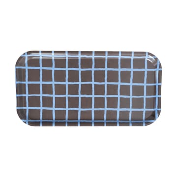 Checkered tray 22x43 cm - Brown - Fine Little Day