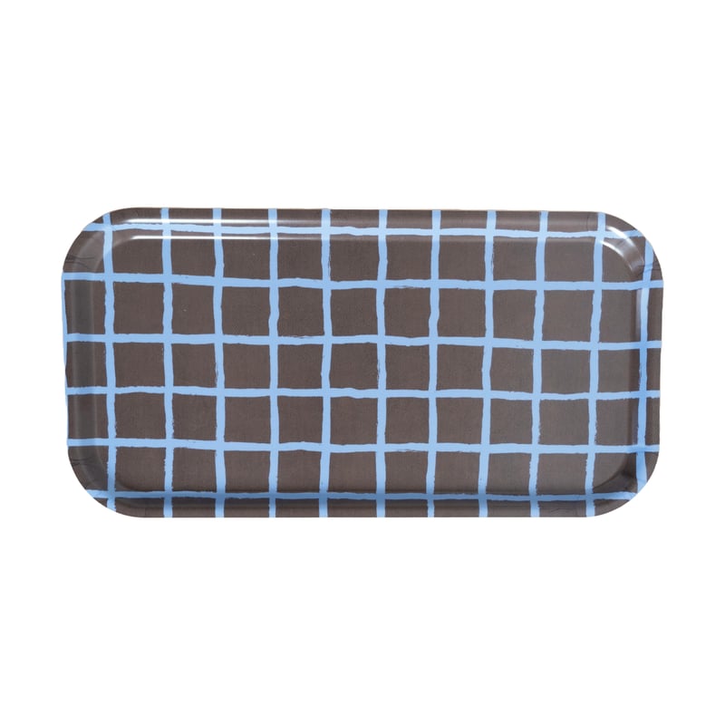 Fine Little Day Checkered tray 22x43 cm Brown