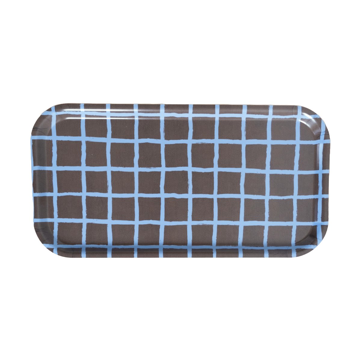 Fine Little Day Checkered tray 22x43 cm Brown