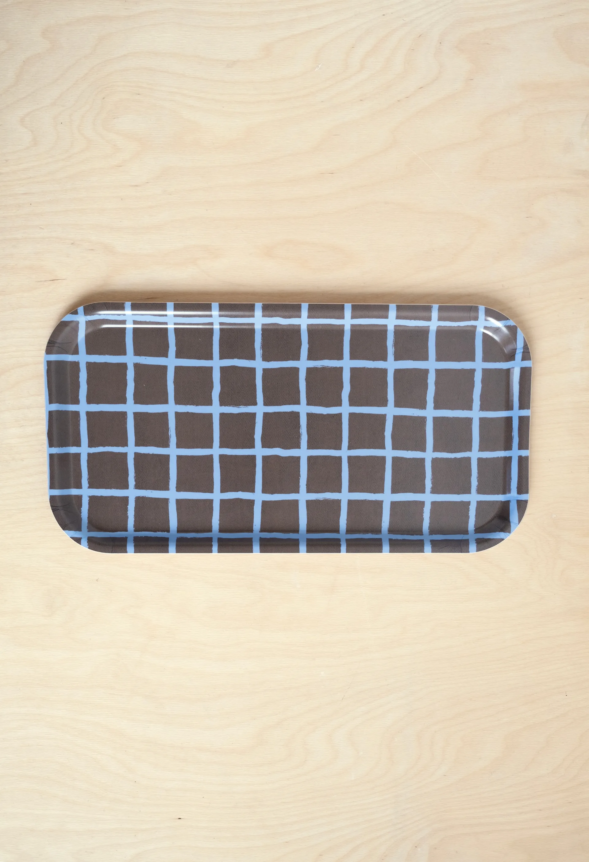 Checkered tray 22x43 cm, Brown Fine Little Day