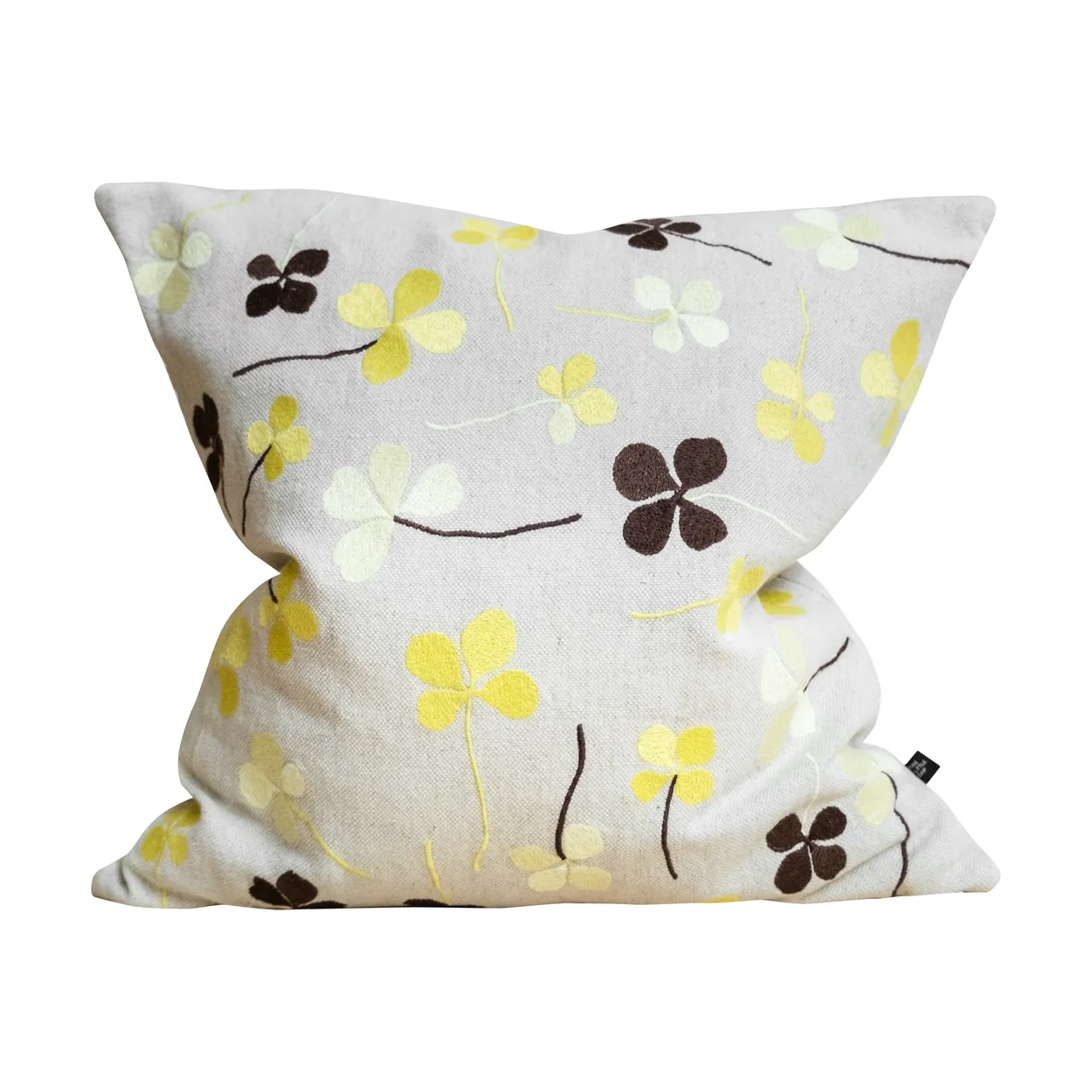 Fine Little Day Clover pillowcase 48x48 cm Yellow | Scandinavian Design | Cushion covers | Yellow