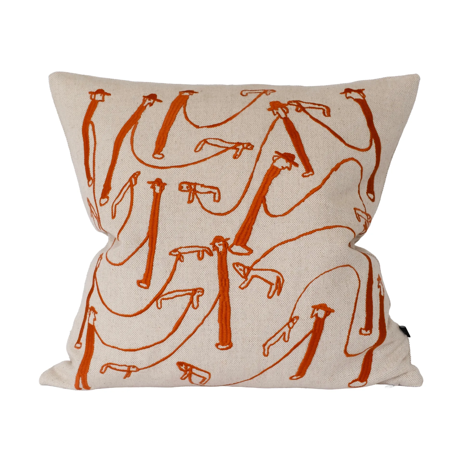 Dog walk cushion cover 48x48 cm, Natural-orange Fine Little Day
