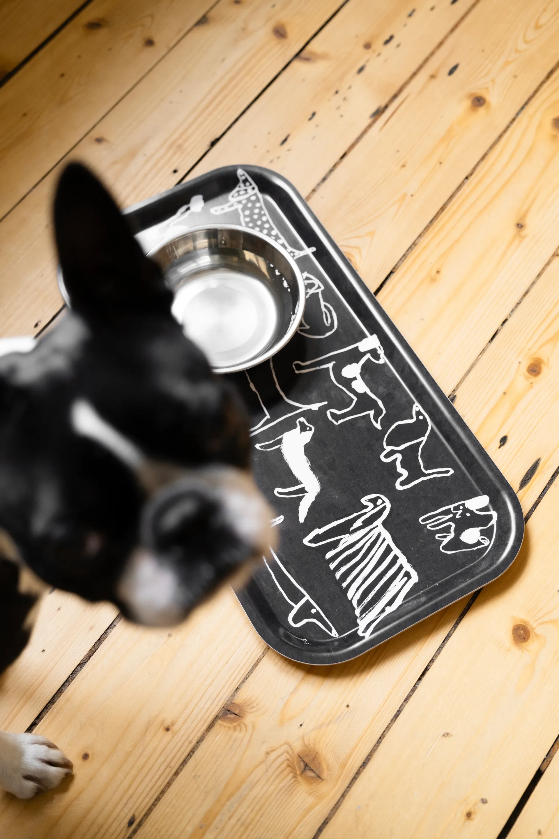 Dogs tray 22x43 cm, Black-white Fine Little Day