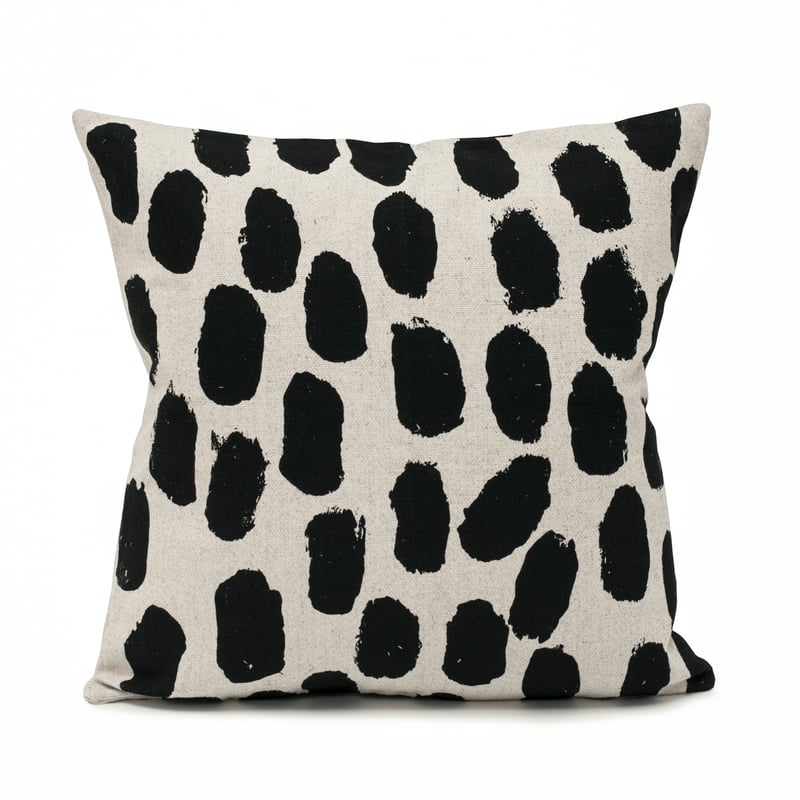 Fine Little Day Dots cushion cover 48x48 cm beige-black