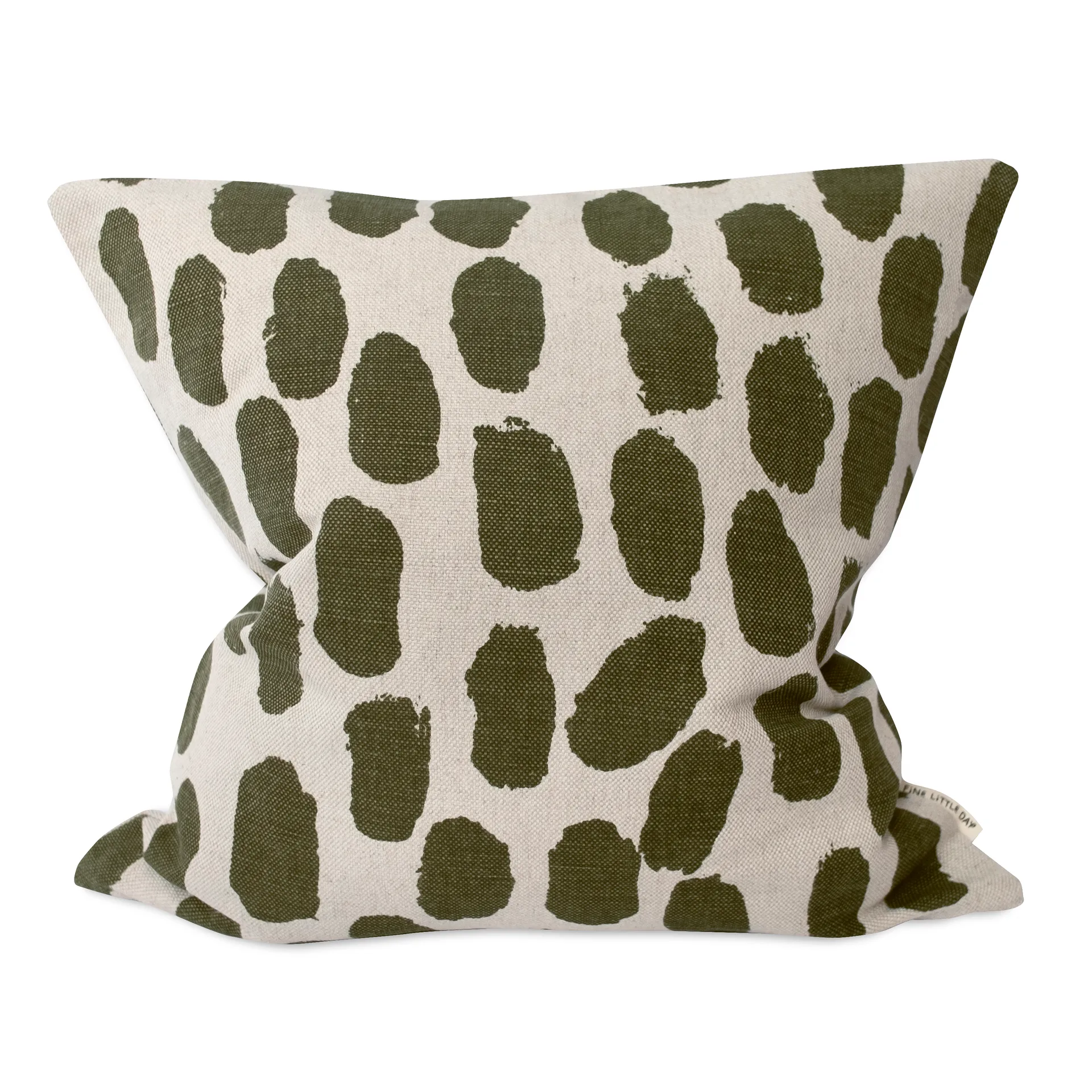 Dots cushion cover 48x48 cm, beige-olive green Fine Little Day