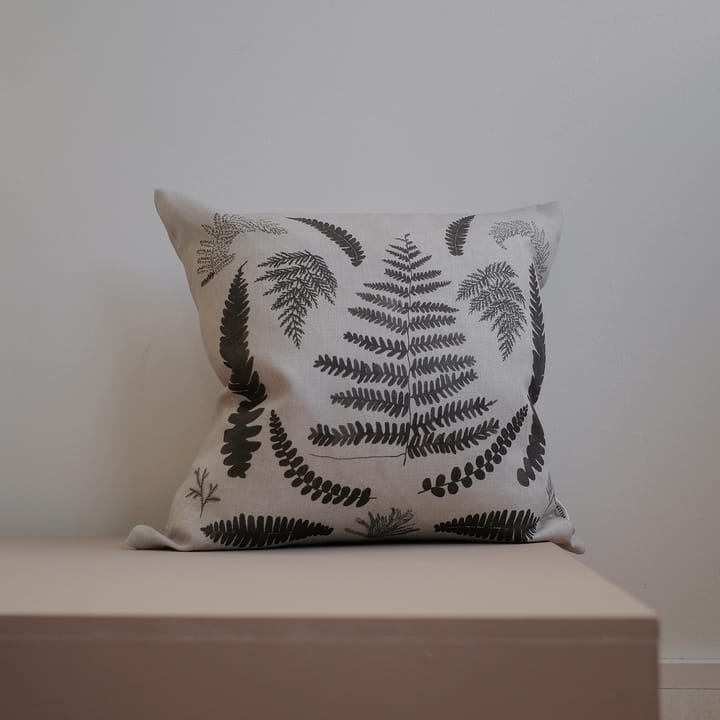 Fern cushion cover 48x48 cm - beige-black - Fine Little Day