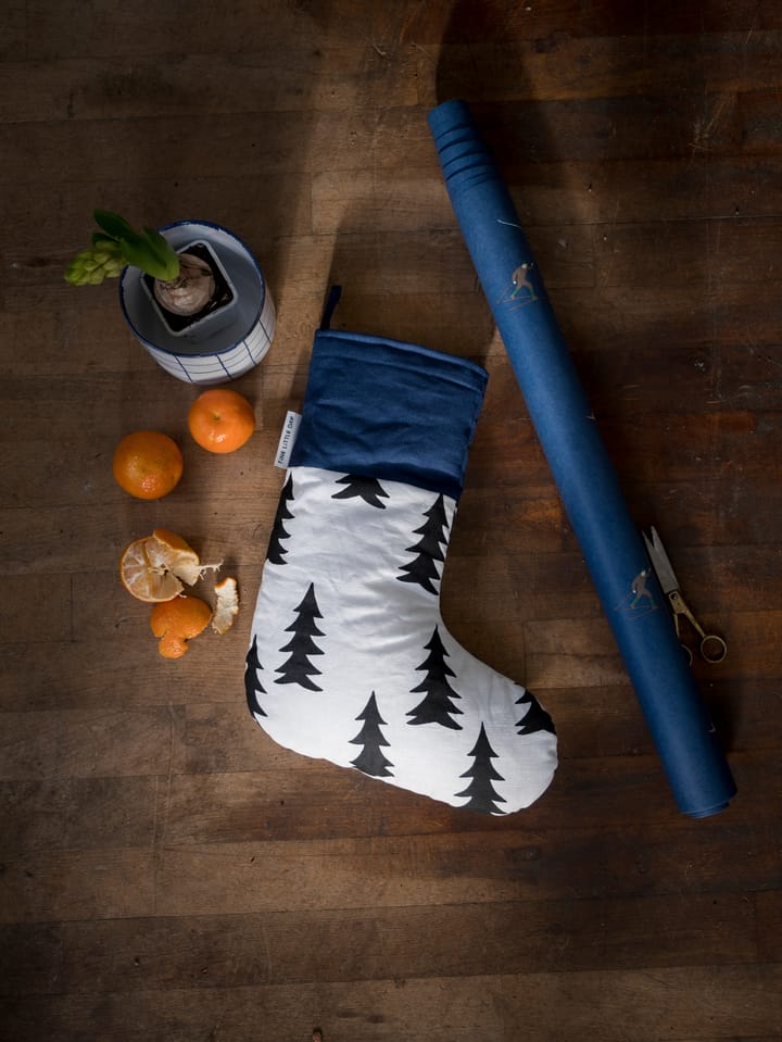 Gran Christmas stocking 40 cm - Black-blue-white - Fine Little Day