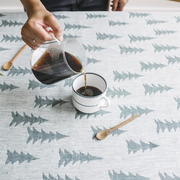 Gran linen fabric, dark green-white Fine Little Day