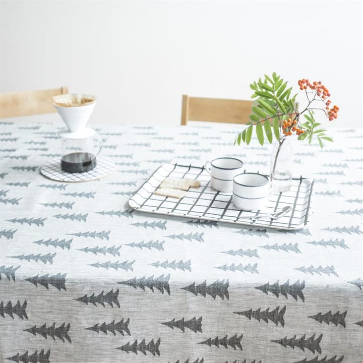 Gran linen fabric, dark green-white Fine Little Day