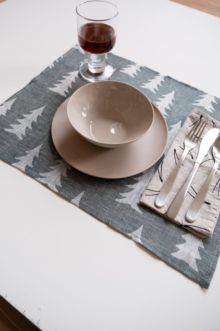 Gran placemat 37x47 cm - Green-white - Fine Little Day