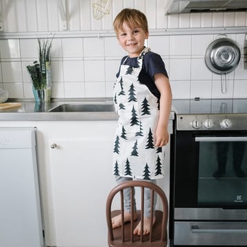 Gran waxed children's apron - black and white - Fine Little Day