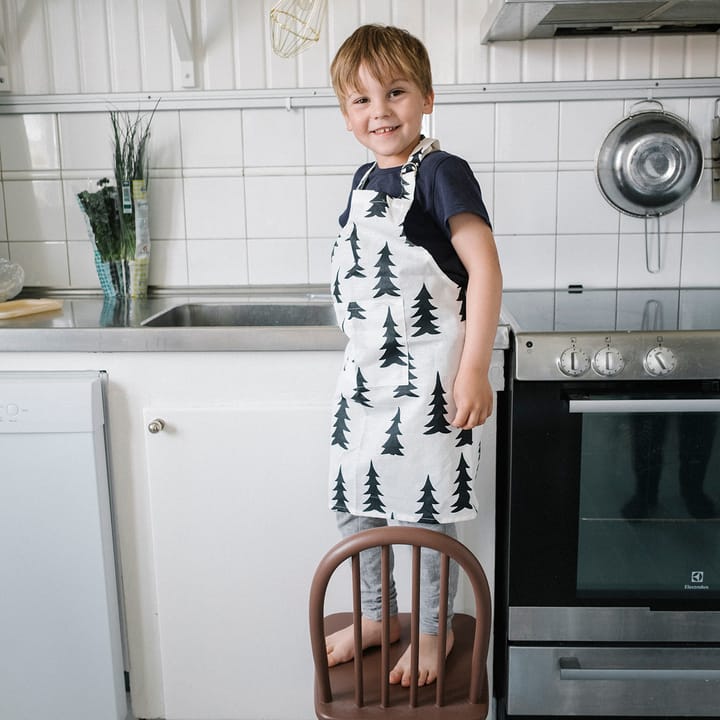 Gran waxed children's apron - black and white - Fine Little Day