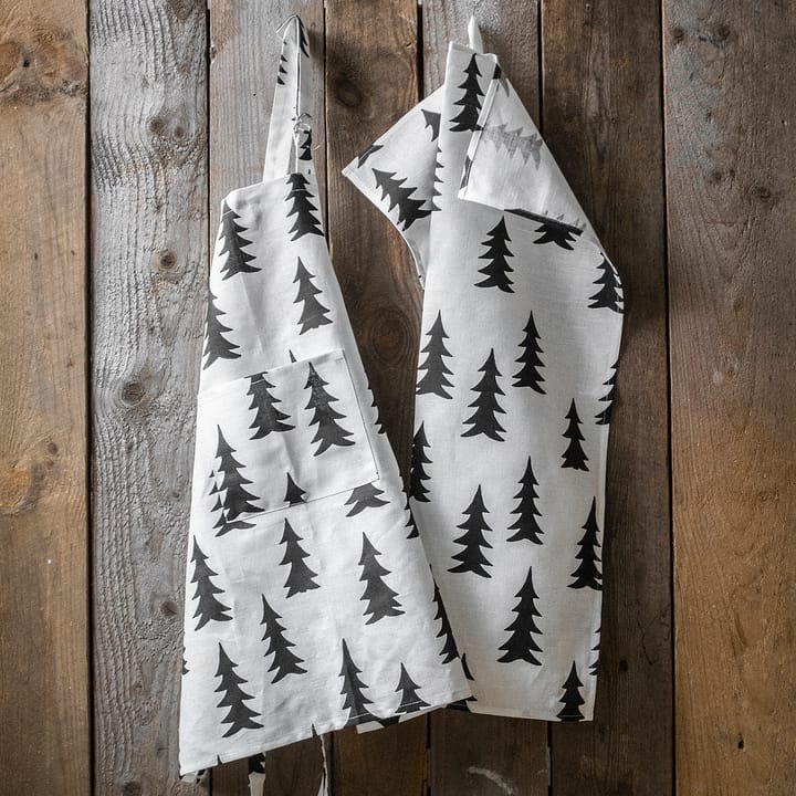 Gran waxed children's apron, black and white Fine Little Day