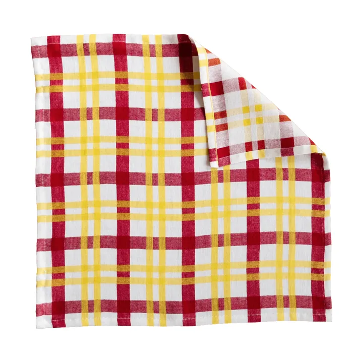 Grid kitchen towel - Yellow, 58x58 cm - Fine Little Day