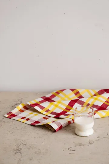 Grid kitchen towel - Yellow, 58x58 cm - Fine Little Day