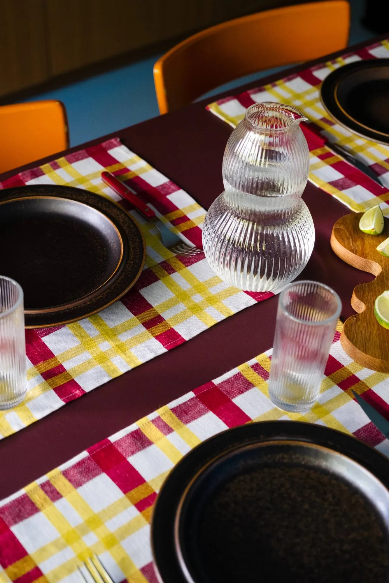 Grid placemat, Yellow, 37x47 cm Fine Little Day