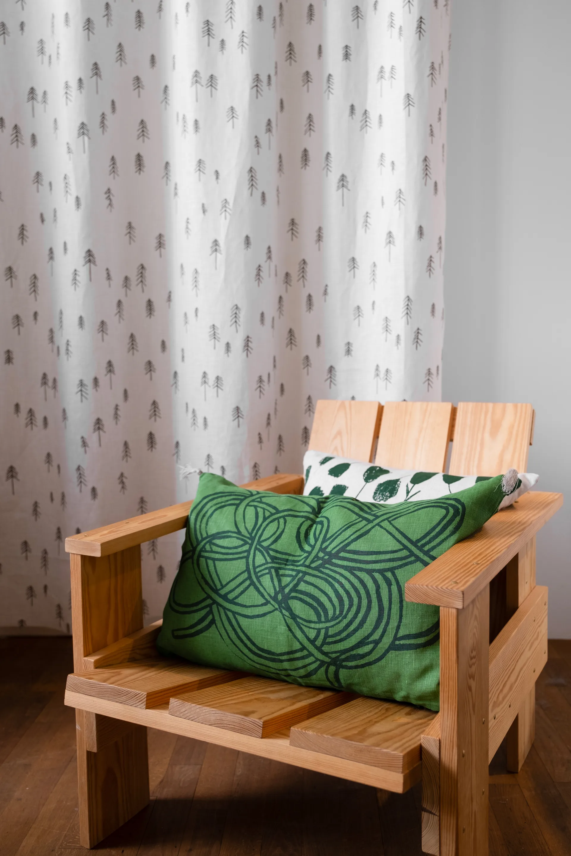 Knutar cushion cover 38x58 cm, Green Fine Little Day