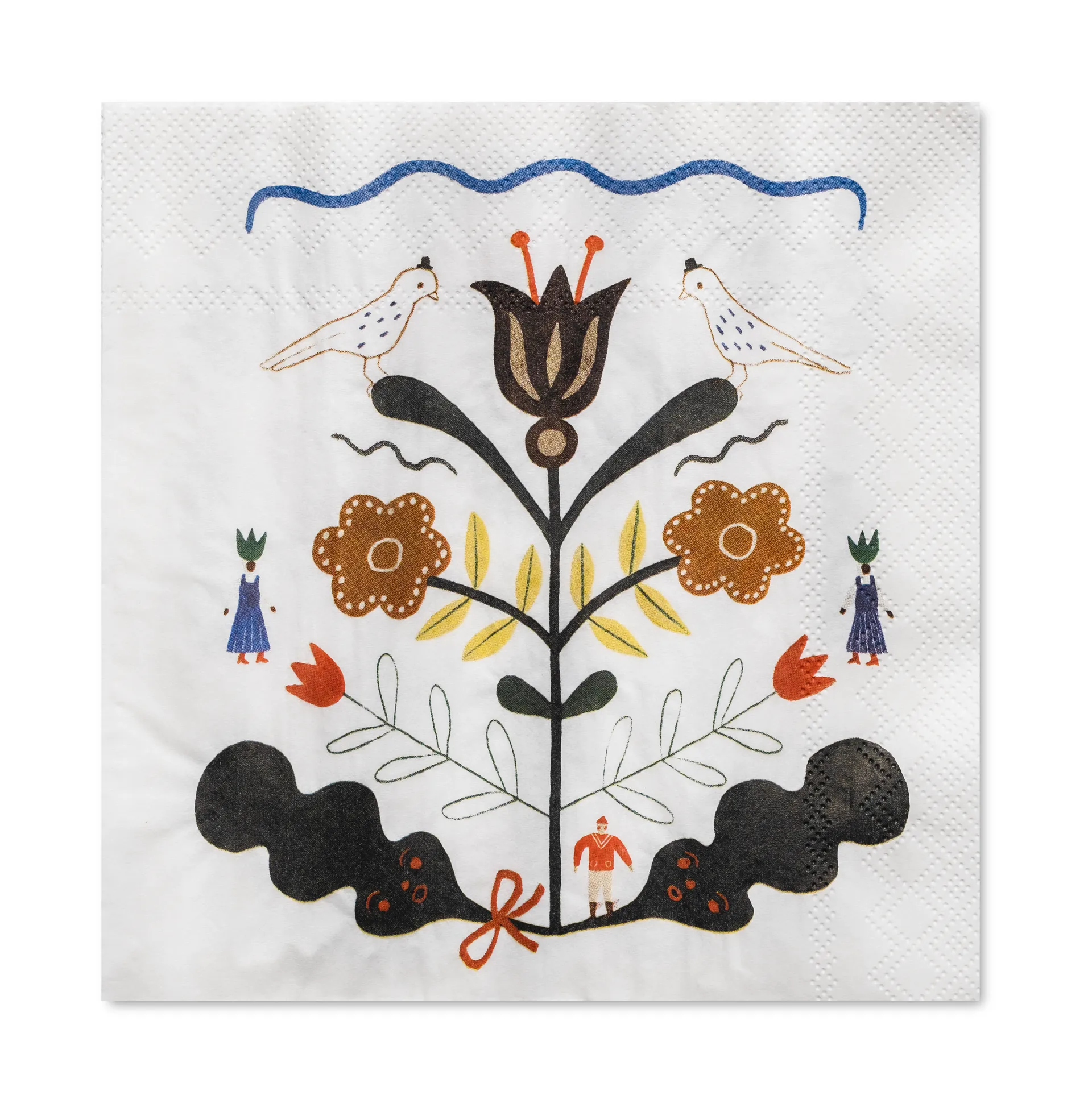 Kurbits napkin 33x33 cm 25 pack, White-multi Fine Little Day