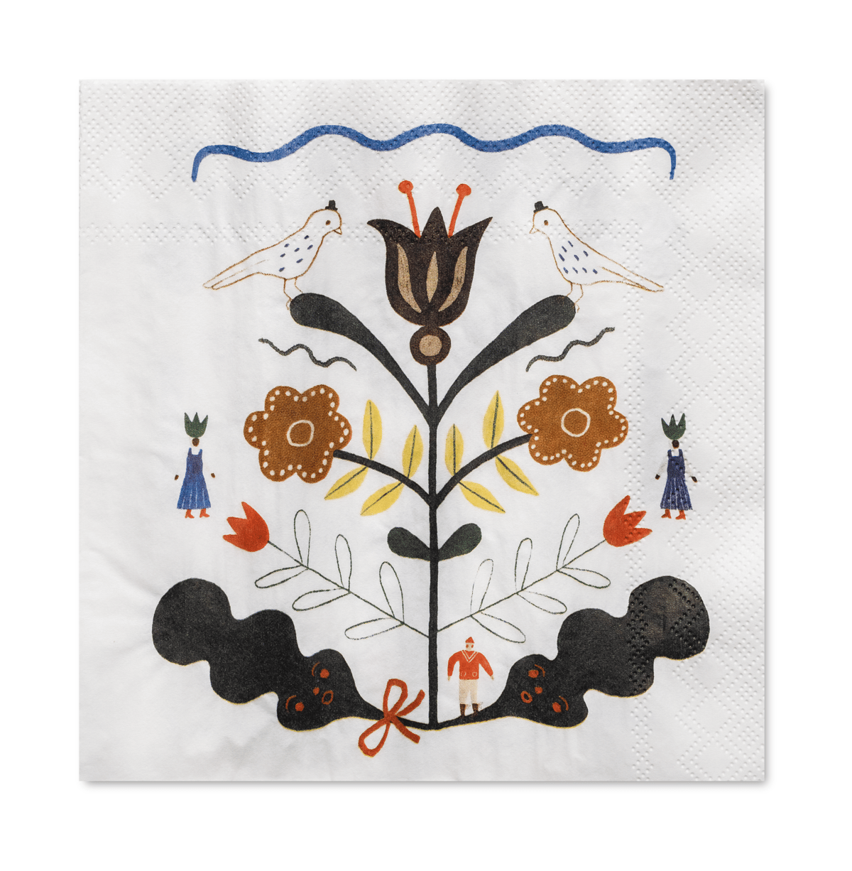 Fine Little Day Kurbits napkin 33x33 cm 25 pack White-multi