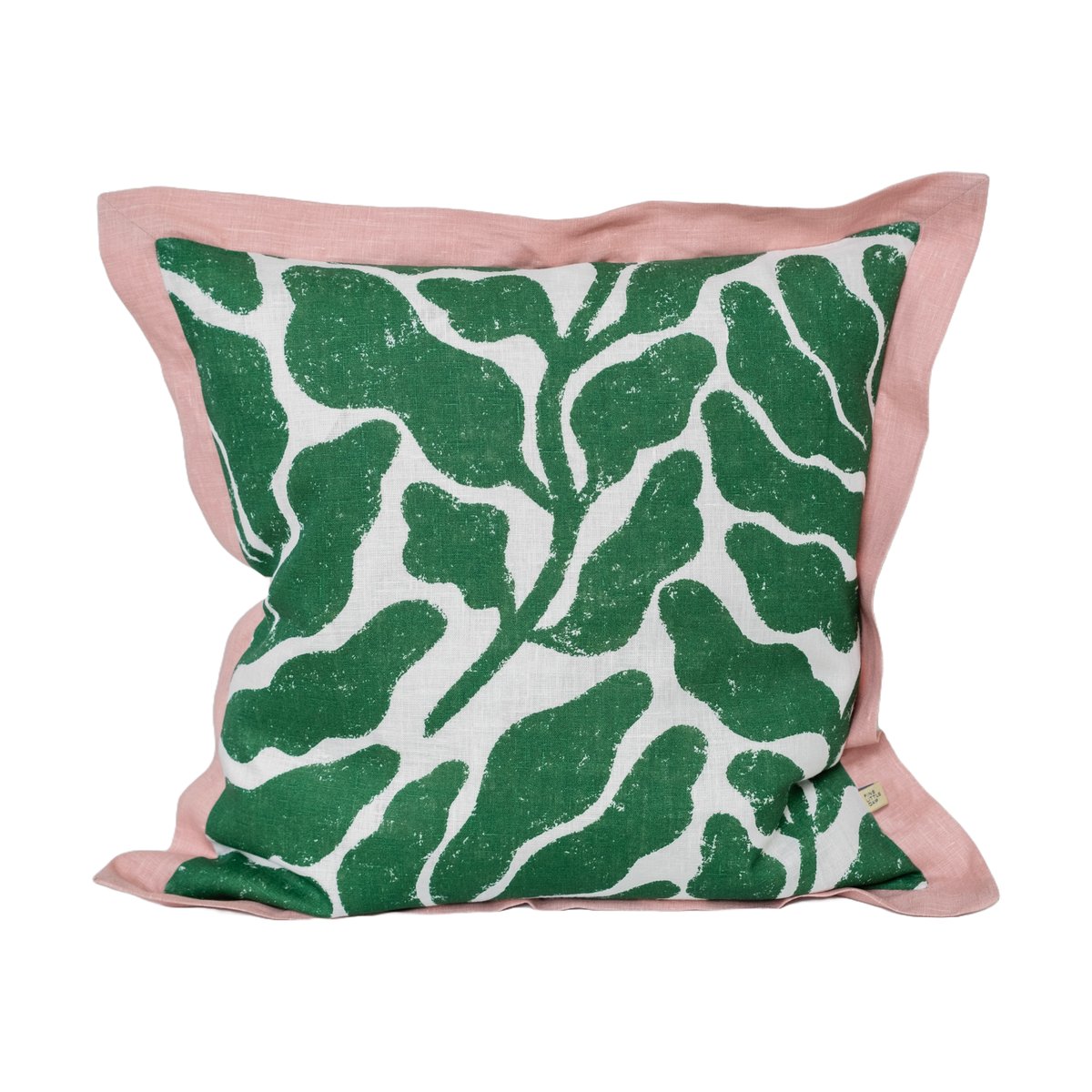Fine Little Day Leaves cushion cover contrasting wing 48x48 cm Green-pink