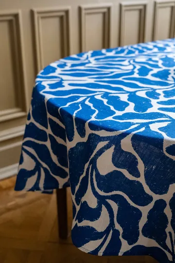 Leaves tablecloth - White-blue, 147x147 cm - Fine Little Day