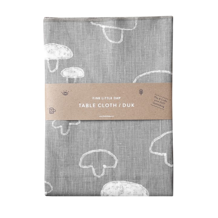 Mushroom tablecloth linen 147x250 cm - grey - Fine Little Day