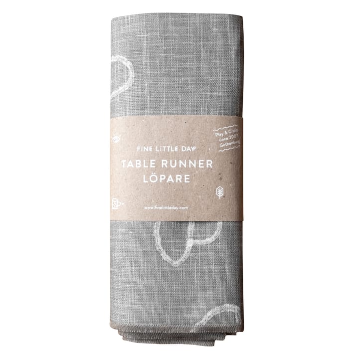 Mushroom tablerunner linen, grey Fine Little Day