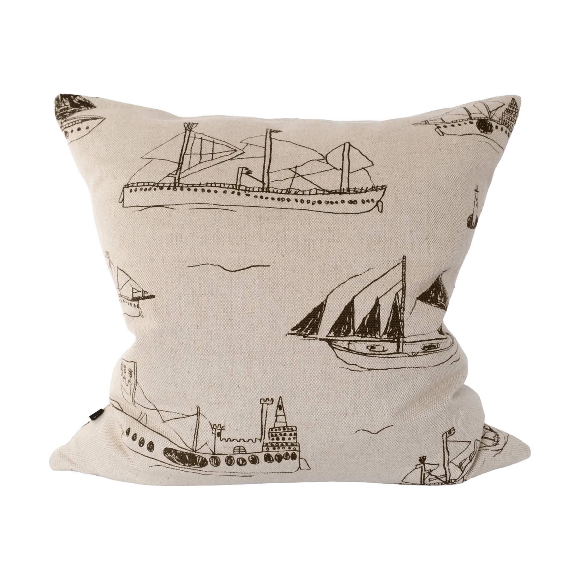 Ohoy cushion cover, Natural brown, 48x48 cm Fine Little Day