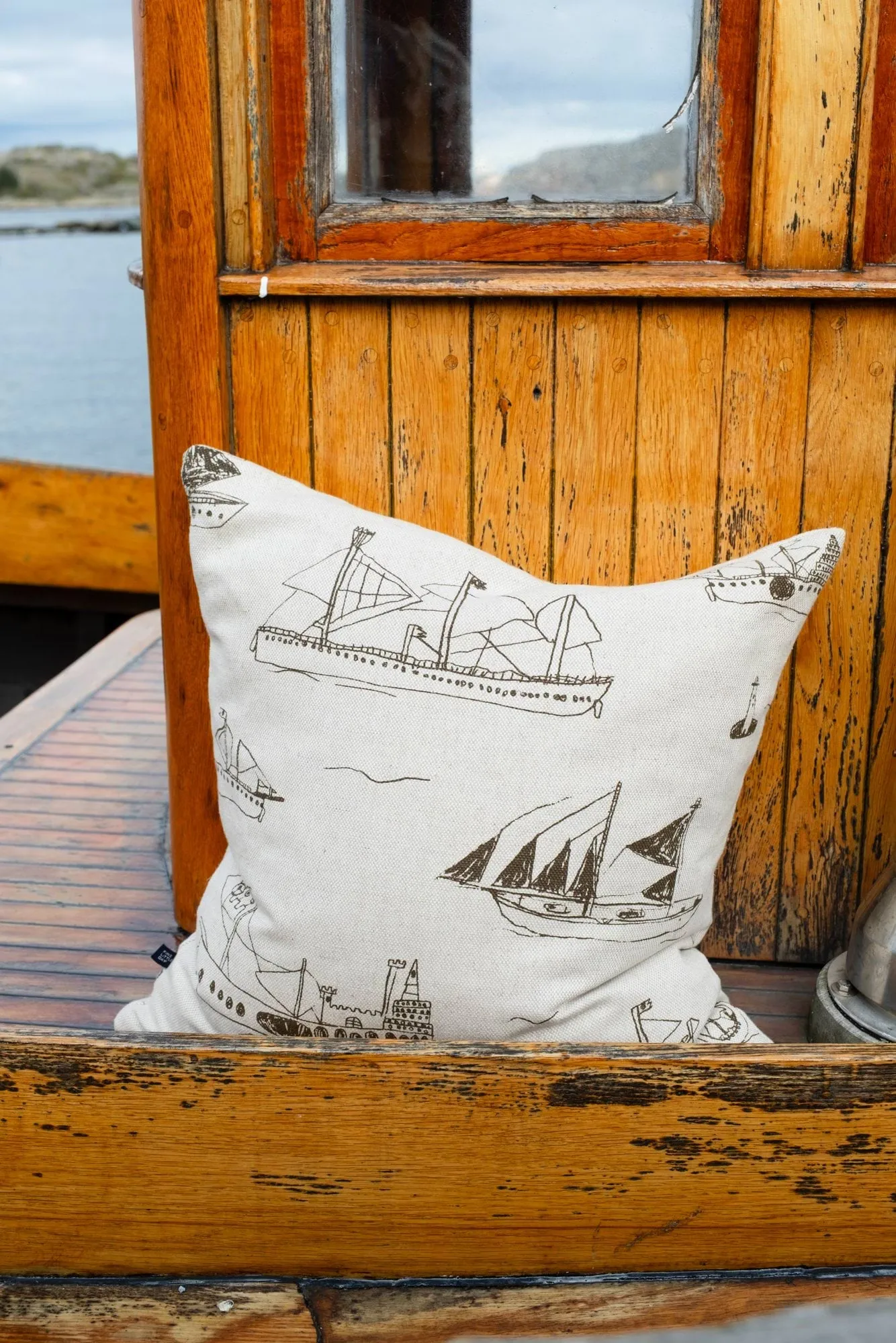 Ohoy cushion cover, Natural brown, 48x48 cm Fine Little Day