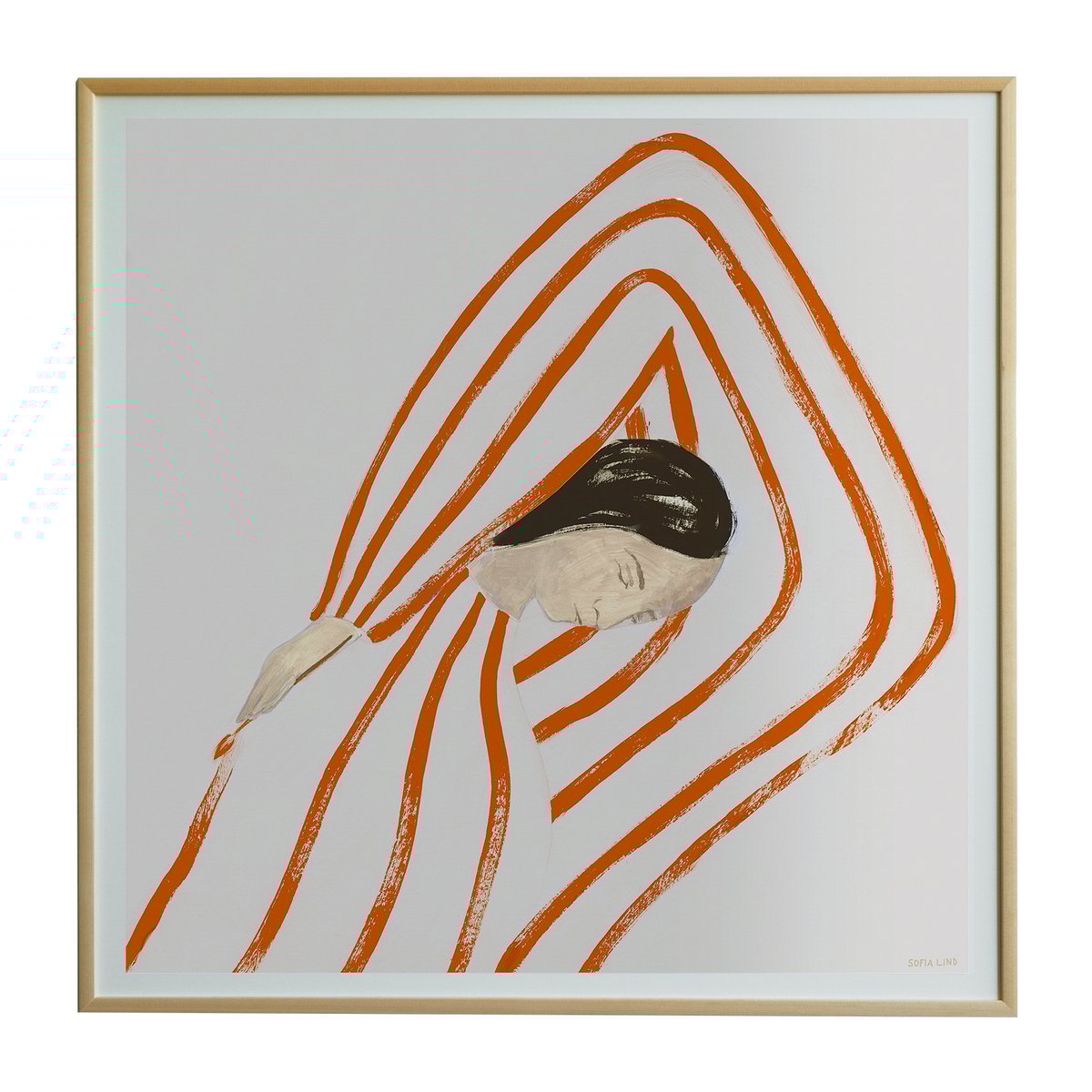 Fine Little Day Own strokes poster 70x70 cm | Scandinavian Design | Posters | Brown