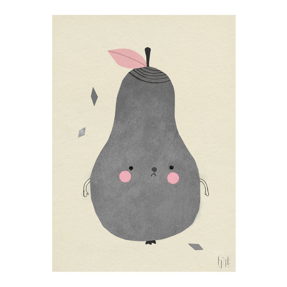 Fine Little Day Pirum Parum poster 50x70 cm | Scandinavian Design | Posters | Grey