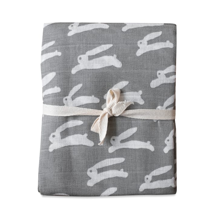 Rabbit muslin blanket 120x120 cm - white-grey - Fine Little Day
