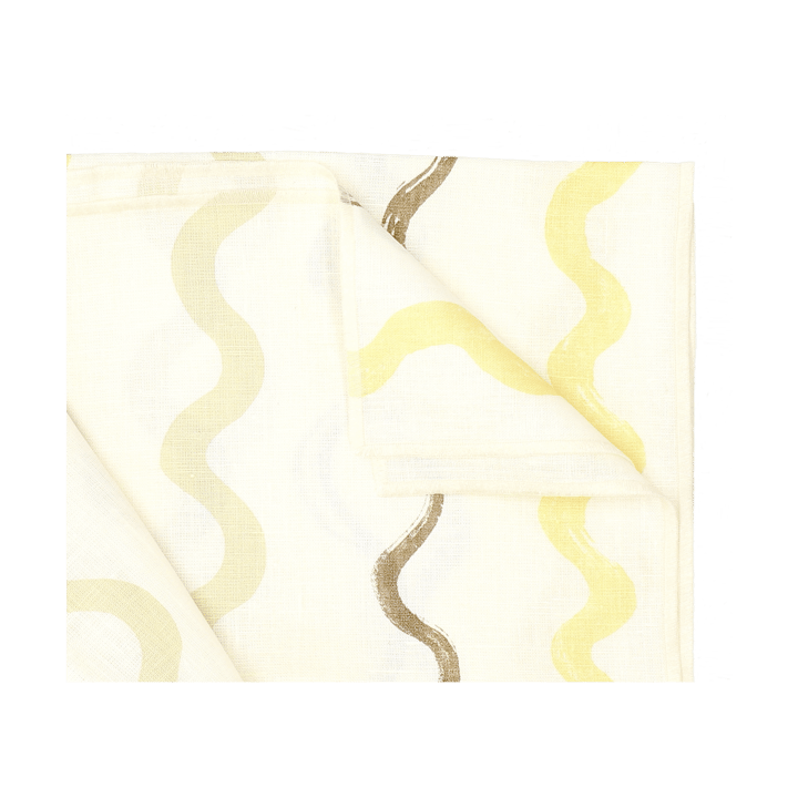 Randig table cloth 149x250 cm - White-yellow - Fine Little Day