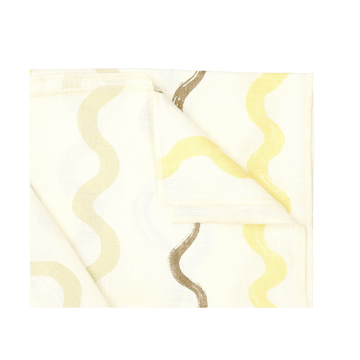 Randig table cloth 149x250 cm - White-yellow - Fine Little Day