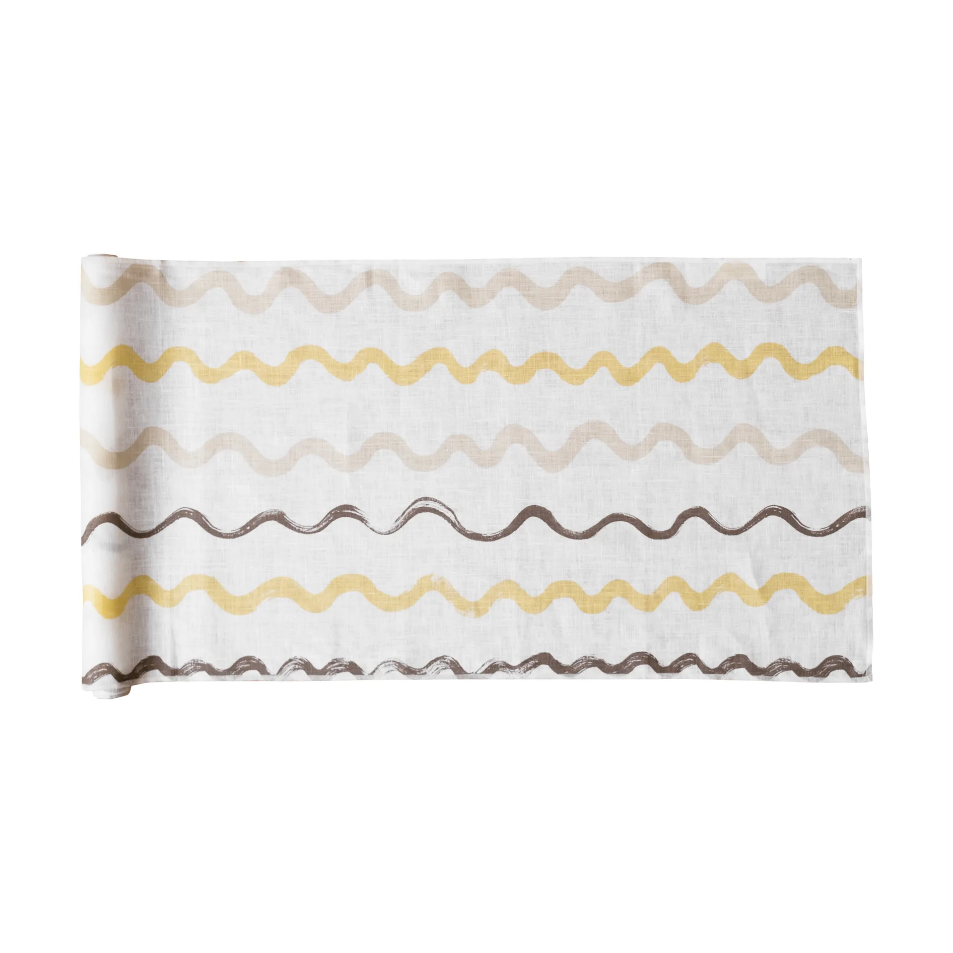 Randig table runner 45x150 cm, White-yellow Fine Little Day