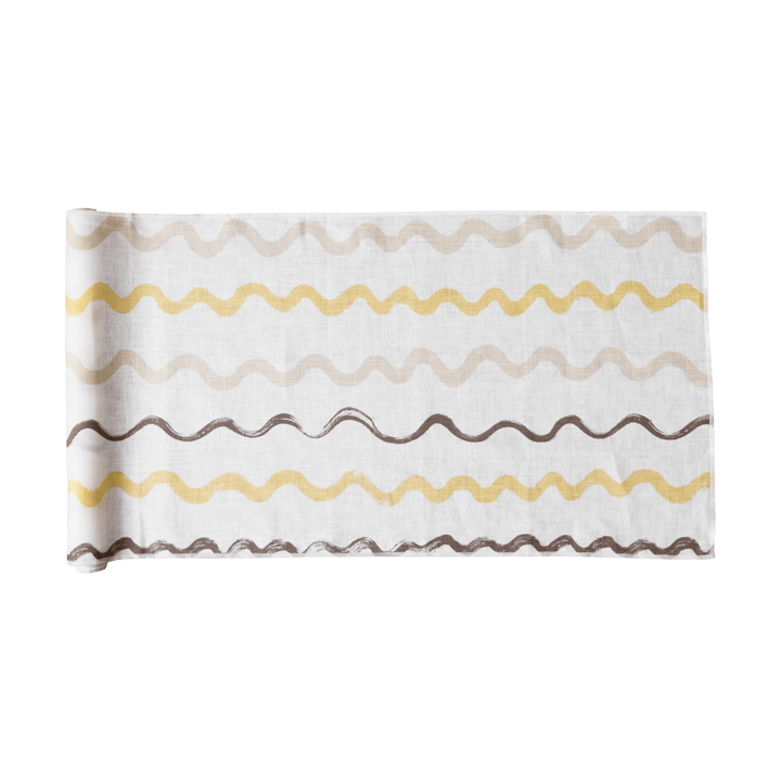 Randig table runner 45x150 cm - White-yellow - Fine Little Day