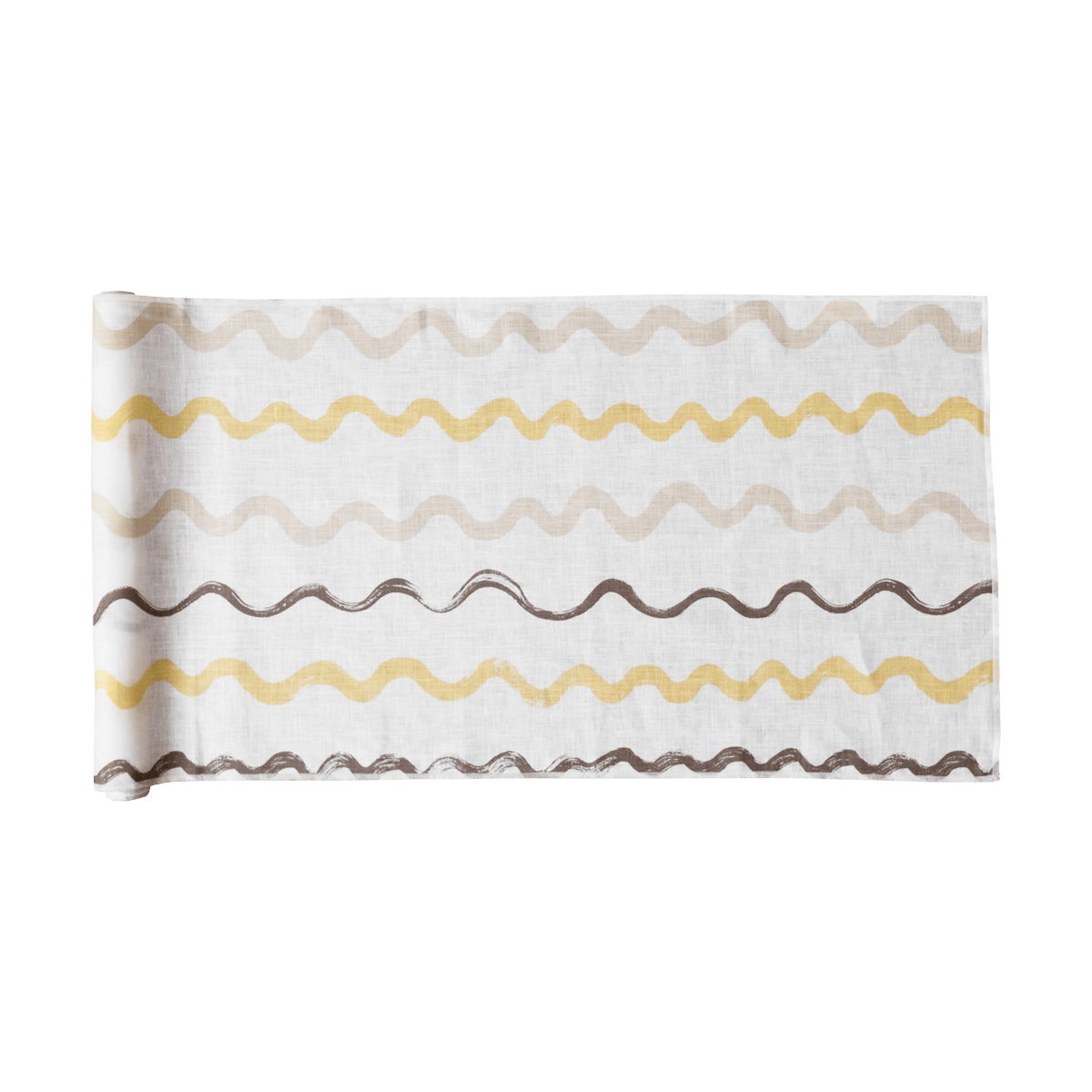 Fine Little Day Randig table runner 45x150 cm White-yellow