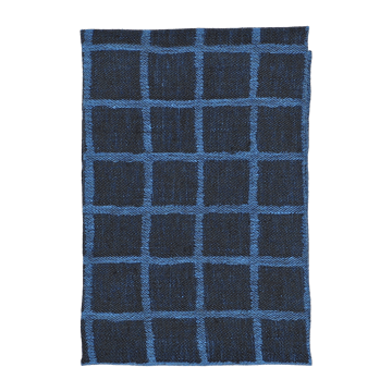 Rutig jacquard-woven kitchen towel 47x70 cm - Blue-black - Fine Little Day