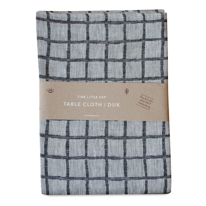 Rutig jacquard-woven table cloth 147x147 cm - black-grey - Fine Little Day