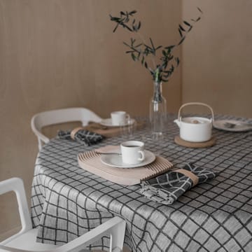 Rutig jacquard-woven table cloth 147x250 cm - black-grey - Fine Little Day