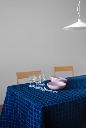 Rutig jacquard-woven table cloth 147x250 cm - Blue-black - Fine Little Day