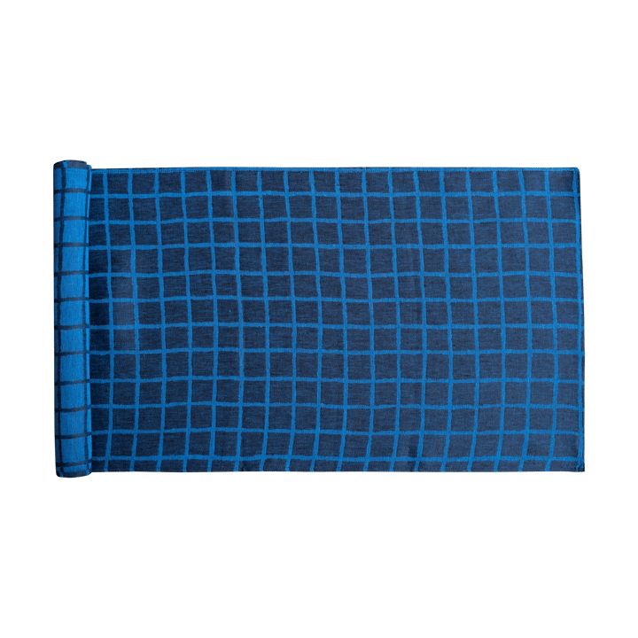 Rutig jacquard-woven table runner 45x150 cm - Blue-black - Fine Little Day