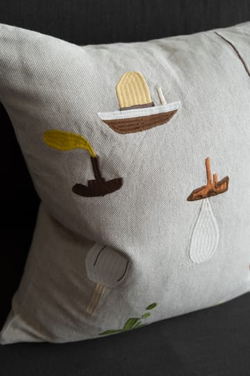 Sail With Me cushion cover 48x48 cm - grey - Fine Little Day