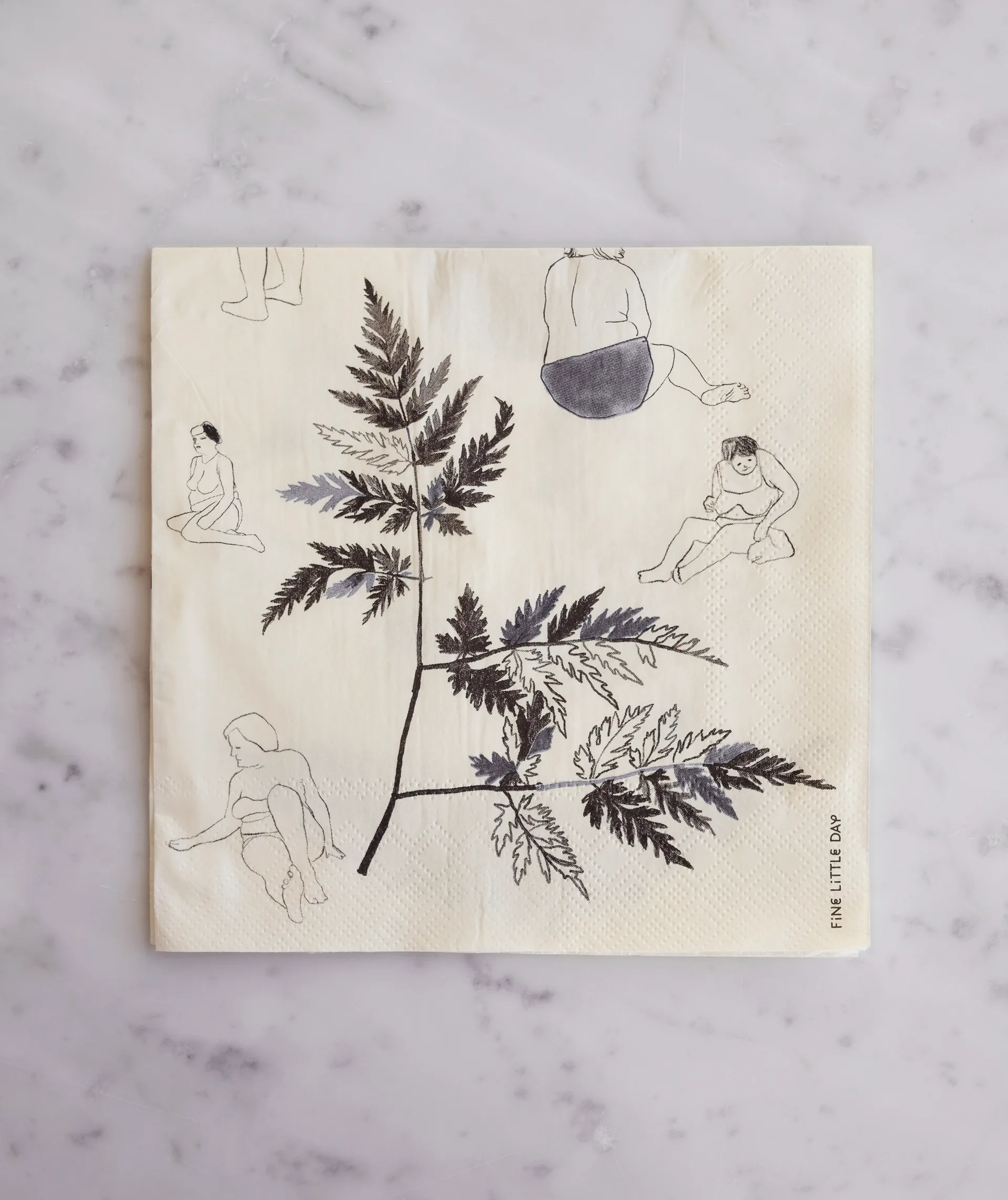 Saltholmen napkin 25 pack, Yellow-grey Fine Little Day