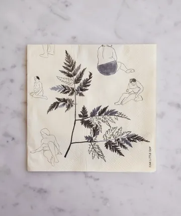 Saltholmen napkin 25 pack - Yellow-grey - Fine Little Day