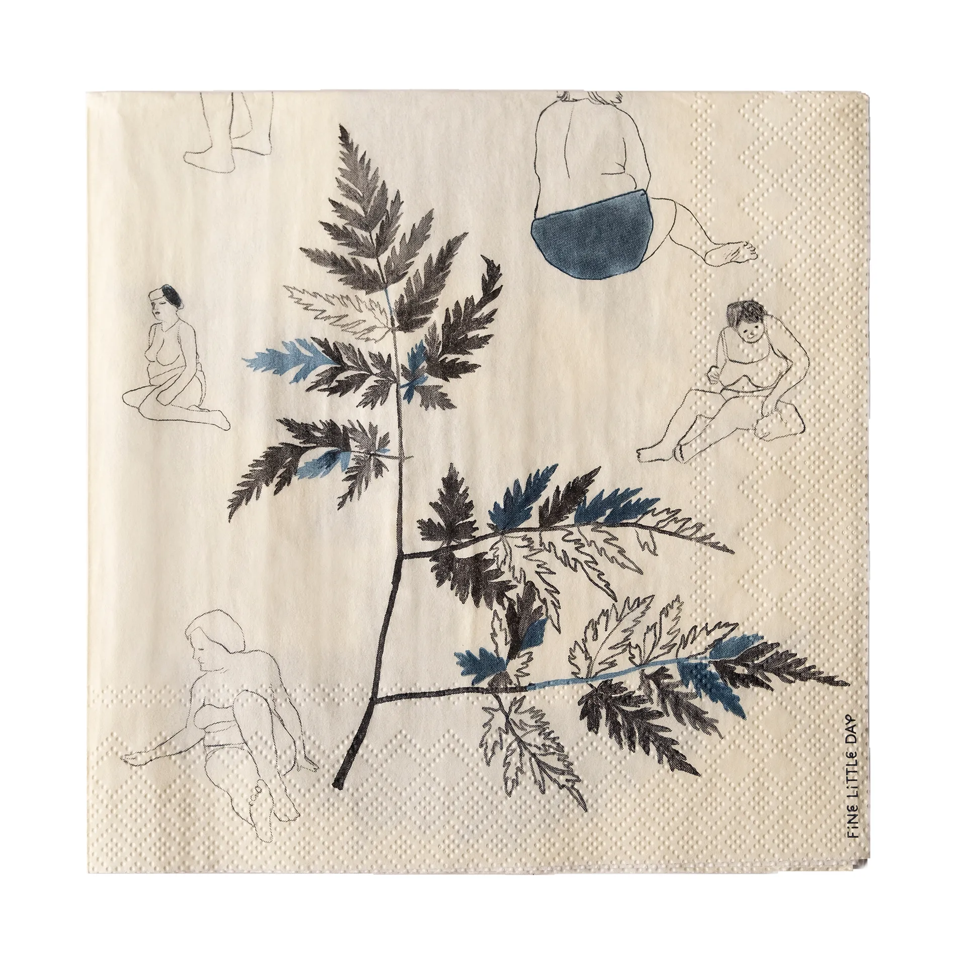 Saltholmen napkin 25 pack, Yellow-grey Fine Little Day