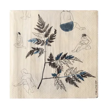 Saltholmen napkin 25 pack - Yellow-grey - Fine Little Day