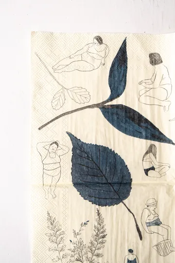 Saltholmen napkin 25 pack - Yellow-grey - Fine Little Day