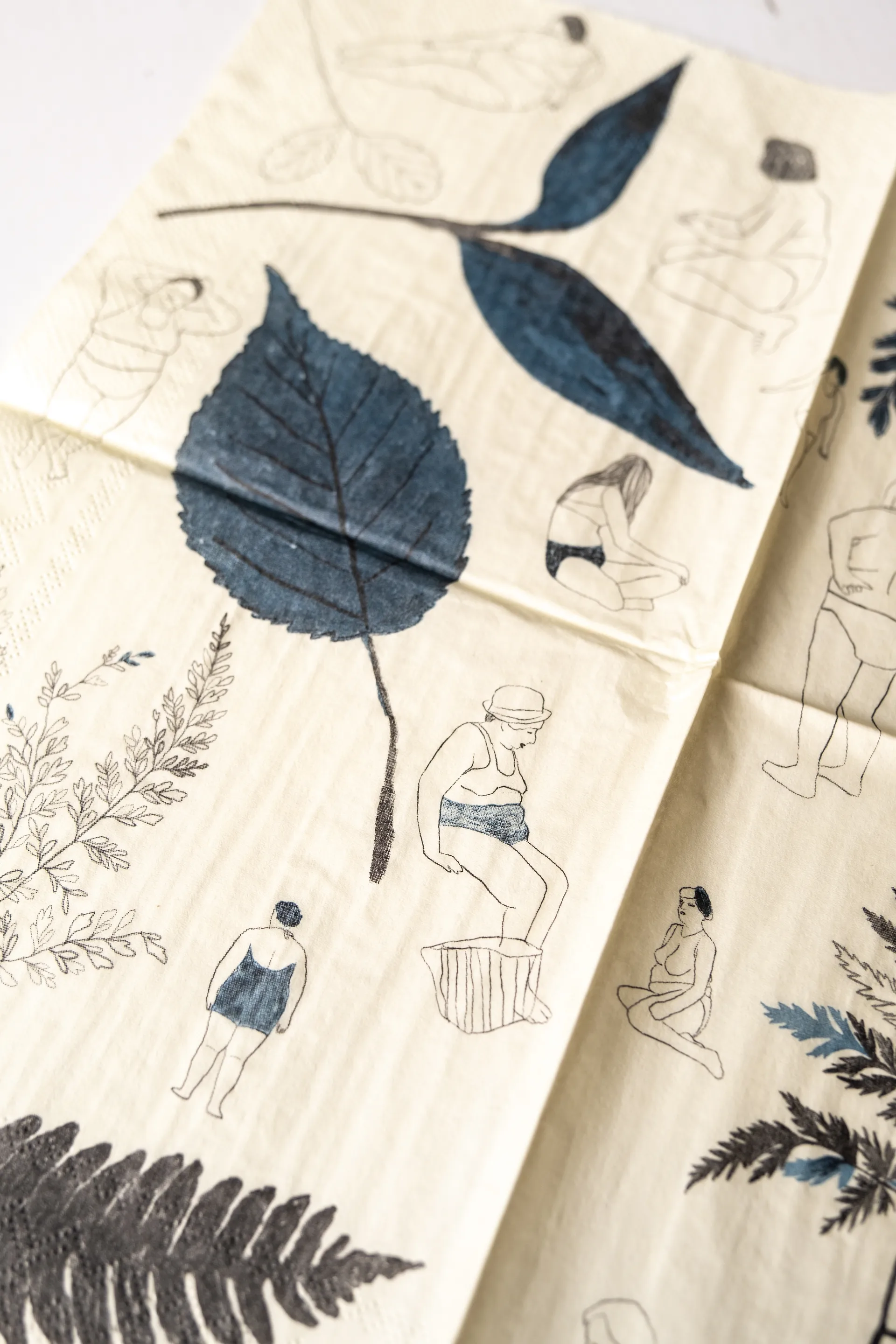 Saltholmen napkin 25 pack, Yellow-grey Fine Little Day