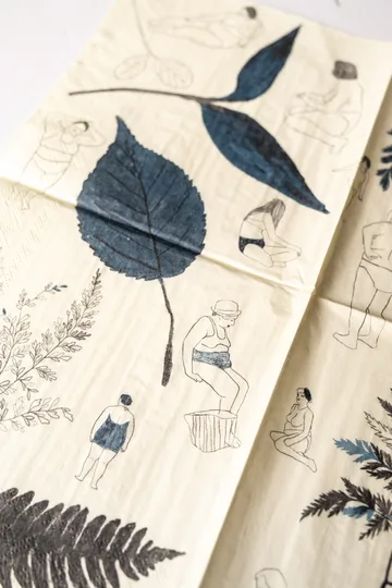 Saltholmen napkin 25 pack - Yellow-grey - Fine Little Day